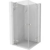 Mexen Lunar Duo draaideur douchecabine 90 x 90 , transparant, geborsteld nikkel - 834-090L-090P-97-00