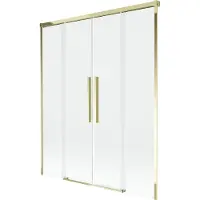 Mexen Rox badwand 2-delige schuifbare 140 x 150 , transparant, goud - 8C9-140-002-50-00