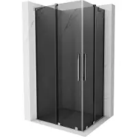 Mexen Velar Duo schuifdouchecabine 90 x 80 , grafiet, chroom - 871-090-080-42-01