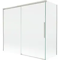 Mexen Rox badwand twee-delige schuifwand 170 + 75 x 150 , transparant, geborsteld nikkel - 8C9-170-075-97-00