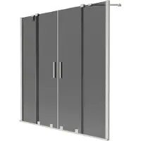 Mexen Velar Duo badwand 2-delige schuifbare 160 x 150 , grafiet, geborsteld nikkel - 896-160-000-42-97