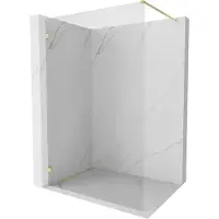 Mexen Lunar douchewand Walk-in links 150 x 200 , transparant 8 mm, goud geborsteld - 830-150-000-55-00-L