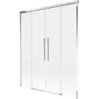 Mexen Rox badwand 2-delig schuifbaar 150 x 150 , transparant, chroom - 8C9-150-002-01-00
