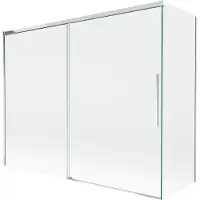 Mexen Rox badwand 2-delige schuifwand 190 + 90 x 150 , transparant, chroom - 8C9-190-090-01-00