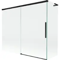 Mexen Rox L badwand 2-delige schuif 180 + 80 x 150 , transparant, zwart - 8C9L-180-080-70-00