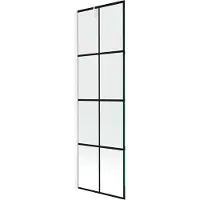Mexen Next 1-vleugelige badscherm 60 x 150 , zwart raster, wit - 895-060-000-00-77-20