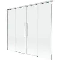 Mexen Rox badwand 2-delige schuifwand 180 x 150 , transparant, chroom - 8C9-180-002-01-00