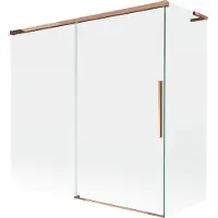 Mexen Rox L badwand 2-delig schuifbaar 170 + 70 x 150 , transparant, roze goud - 8C9L-170-070-60-00