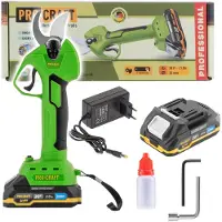 Procraft ES25Li accu-takkenschaar 20 V 25 mm + 1x accu 2,0 Ah + oplader