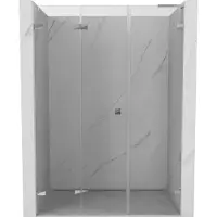 Mexen Lunar-F L vouwdeuren links 145 , transparant, chroom - 836SL-145-050-01-00-L