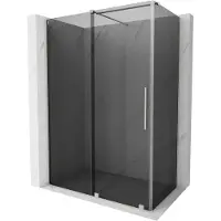 Mexen Velar schuifdouchecabine 150 x 75 , grafiet, geborsteld nikkel - 871-150-075-41-97