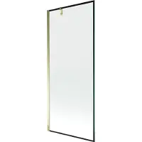 Mexen Next enkelvleugelig douchewand 80 x 150 , zwart frame, goud - 895-080-000-00-70-50