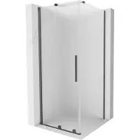 Mexen Velar schuifdouchecabine 110 x 110 , gesatineerd, geborsteld kanon grijs - 871-110-110-31-66