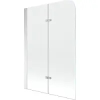 Mexen Felix badscherm 2-delig 80 x 140 , transparant, chroom - 890-080-002-01-00