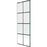 Mexen Next douchescherm 1-delig 70 x 150 , zwart raster, wit - 895-070-000-00-77-20