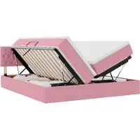 vidaXL Opbergbed met matras met hoofdeinde Roze 100 x 200 cm
