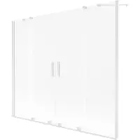 Mexen Velar Duo badwand 2-delige schuif, 180 x 150 , mat, wit - 896-180-000-32-20