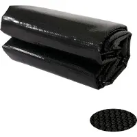 MCW Zwembadafdekking Warmtezeil Afdekzeil Zonnezeil Zonnezeil, dikte: 400 µm ~ ovaal 7,31x3,65m zwart