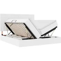 vidaXL Opbergbed met matras Zuiver Wit 180 x 200 cm Kunstleer