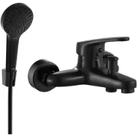 Mexen Erica R72 badkraan met douche set, zwart - 74643R72-70