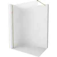 Mexen Kioto-X douchewand Walk-in 150 x 200 , matglas 10 mm, goud - 800-150-101-50-30-X