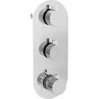 Mexen Kai thermostatische bad-douchekraan met drie uitgangen, chroom - 77603-00