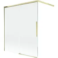 Mexen Rox badwand 2-delige verschuifbare 140 x 150 , transparant, goud - 8C9-140-003-50-00