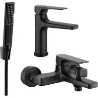 Mexen Lynx R72 badkuipset, zwart - 745903R72-70