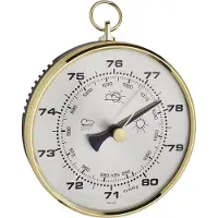 TFA-Dostmann TFA 29.4003 Analoge barometer met messingrand, klassiek design, gemaakt in Duitsland