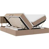 vidaXL Opbergbed met matras Cappuccino 180 x 200 cm Kunstleer
