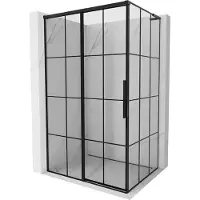 Mexen Rox L douchecabine schuifdeur links 105 x 70 , zwart raster, zwart - 8C2L-105-070-70-77-L