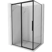 Mexen Rox schuifbare douchecabine links 130 x 100 , zwart frame, zwart - 8C2-130-100-70-70-L
