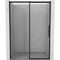 Mexen Rox schuifdeur voor douche links 160 , zwarte frame, zwart - 8C2-160-000-70-70-L