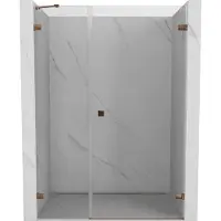 Mexen Lunar-B draaideur voor douche rechts 140 , transparant, roze goud - 832S-140-050-60-00-P