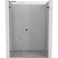 Mexen Lunar-B L draaideur voor douche rechts 115 , transparant, roze goud - 832SL-115-050-60-00-P