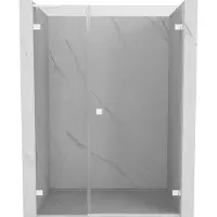 Mexen Lunar-B L douchedeur draaiend rechts 150 , transparant, wit - 832SL-150-050-20-00-P