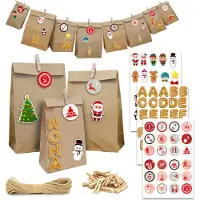 Dune Design Adventskalender: 24 papieren zakjes in 3 verschillende maten, bruin