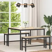 Prolenta Maison Exclusive - Eettafel, 110 x 110 x 75 cm, materiaal: houtvezel, afwerking: Sonoma-eik