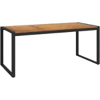 Syfax Tuintafel met U-vormige poten 180x90x75 cm massief acaciahout