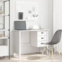 Prolenta Maison Exclusive - Bureau met laden, model HILL, wit, 100 x 45 x 74 cm