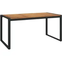 Syfax Tuintafel met U-vormige poten 160x80x75 cm massief acaciahout