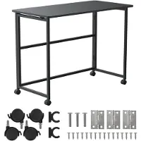 Macleans inklapbare tafel, zwart, mobiel, blad 100x50 cm, max. 50 kg, model MC-1250 B