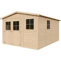 Timbela M336+M336G - Houten tuinhuis - 11 m² - 416x324xH232 cm - met vloer