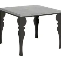 Itamoby - Uitschuifbare eettafel 90/180x90 cm, Paxon Libra, onderstel van cement in antracietkleur