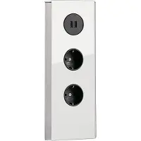 Wipo MIRA Eck-stopcontact met USB-aansluiting, wit - 2-voudig Schuko en 2-voudige USB-lader / stopcontacten
