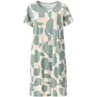 Comtessa Ascafa - Dames Nachthemd Deluxe - Modal - Sage/Offwhite print - Maat 40