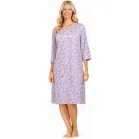 Comtessa - Klassiek dames nachthemd - Bloemen - Mauve - 3/4 mouw - Maat 44