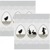Ambiente Paas thema servetten - 40x - Paasei print - 33 x 33 cm - Pasen - feestservetten - Paasontbijt tafeldecoratie