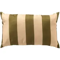 Textino APOLLO - kussenhoes outdoor 30x50 cm - gestreept - Olive Branch - groen, beige