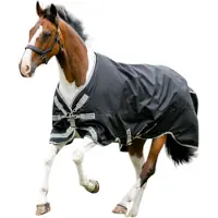 Horseware 1200D Turnout 100g Zwart/Titanium Grijs & Zilver 130